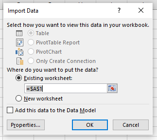 twitter csv import to excel step 3